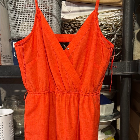 Flying Tomato Pants - Vibrant Orange Sleeveless Dress